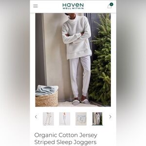 Haven Well Within Organic Cotton Jersey Sleep Joggers